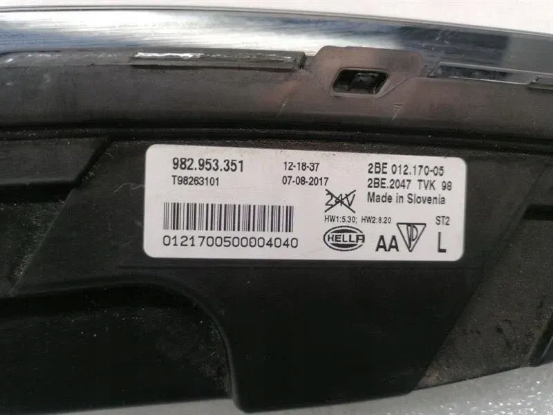 Porsche cayman 718 ліва передні світло протитуманні 982953351 ліва świa Зі Шроту