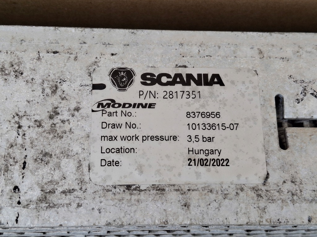 фото №9, Scania s ngs інтеркулер радіатор повітря 2817351 8376956