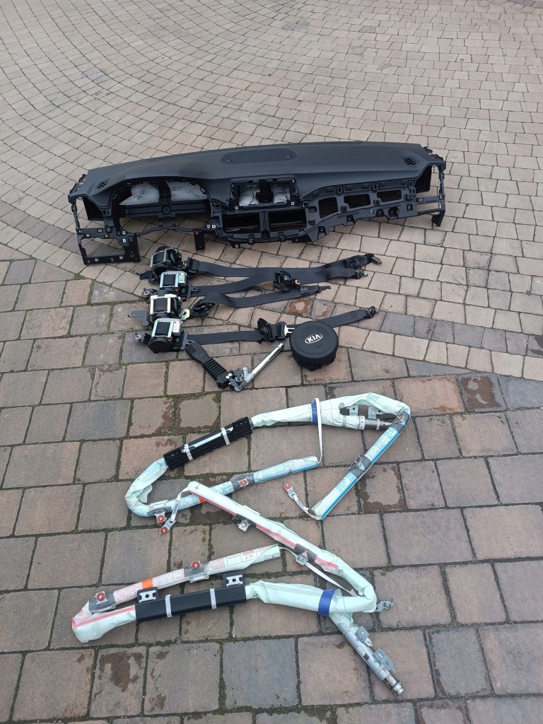 фото №9, Kia sportage iv панель приладів консоль org демонтаж з подушки ремені i натягувач