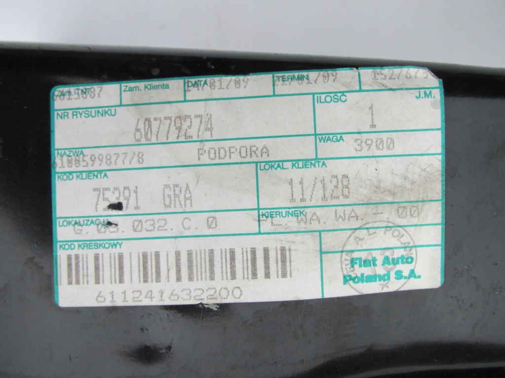 фото №9, Alfa romeo 156 кронштейн захист бризковик r nowa оригінал оригінальний номер