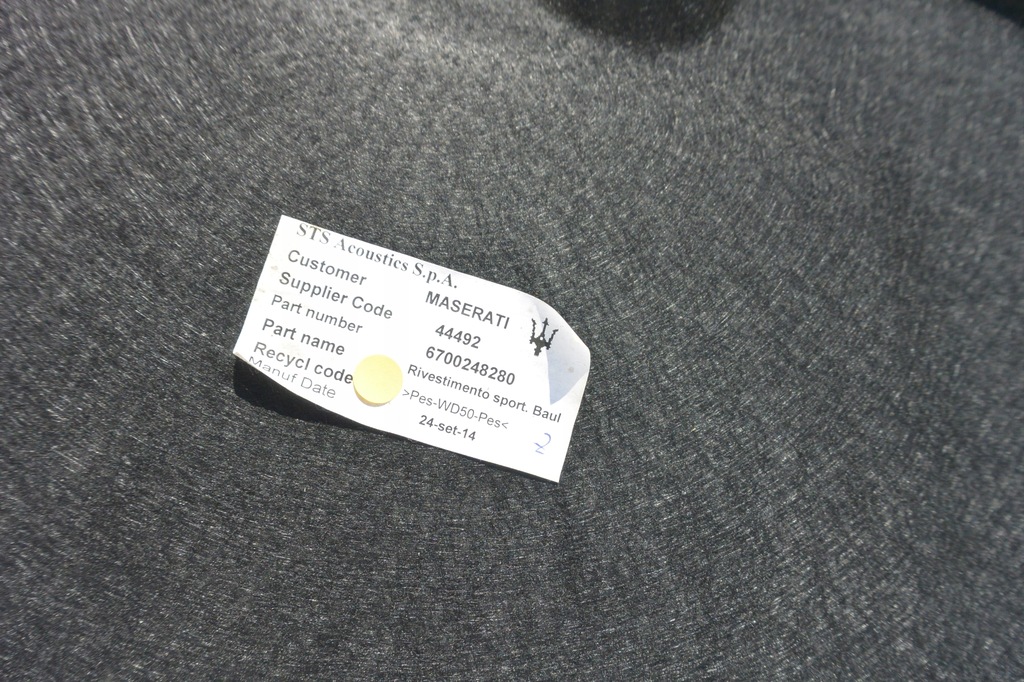 фото №9, Оббивка кришки багажника maserati ghibli iii