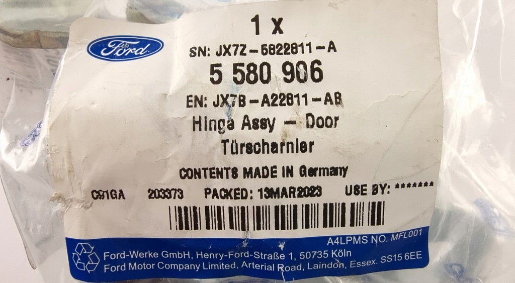 фото №12, Петля нижний дверь левый перед puma mustang mache 5580906 _ jx7b-a22811-ab