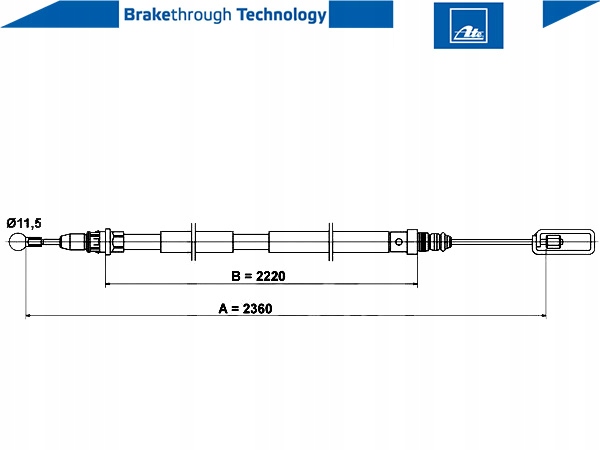 фото №2, Трос гальма ручного lancia phedra 2.2 d multije