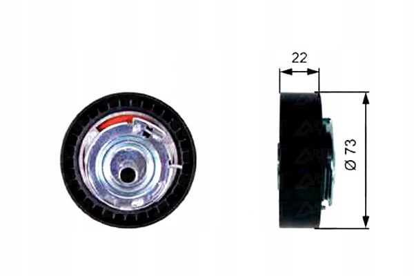 фото №2, Gates ролик натяжна ремінь розподільного валу dacia dokker