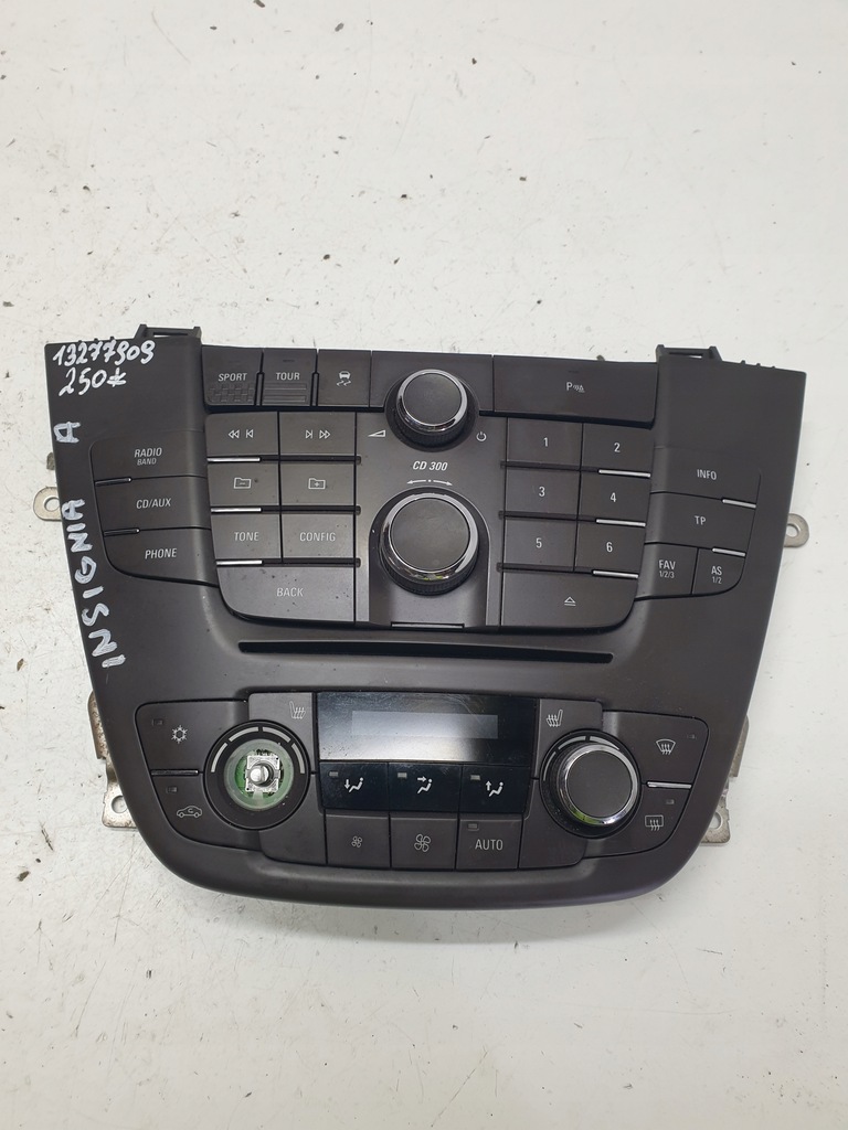 фото №1, Панель керування радіо обдув opel insignia a 13277909