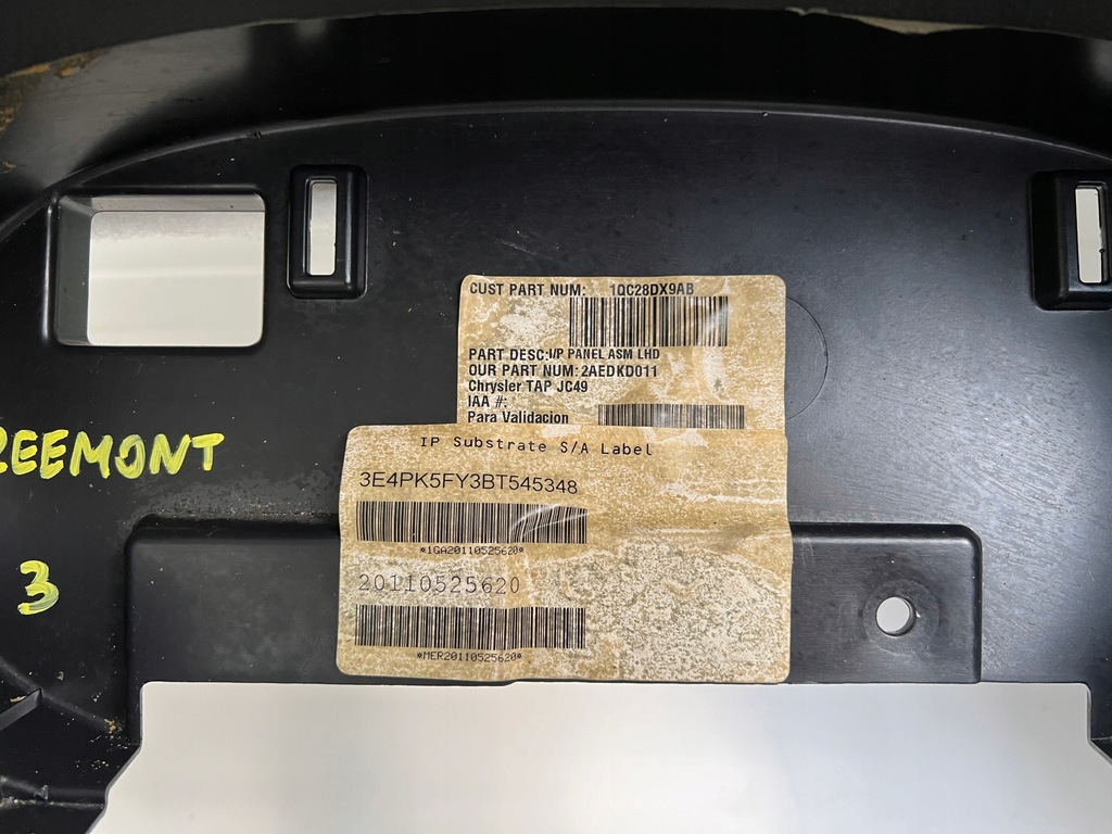 фото №6, Панель приладів консоль подушка безпеки подушка ремені модуль fiat freemont dodge journey