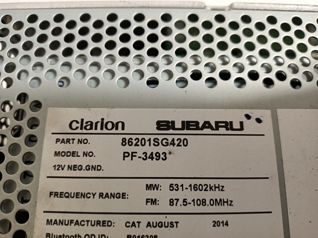 фото №7, Радіо оригінальний subaru forester iv 86201sg420