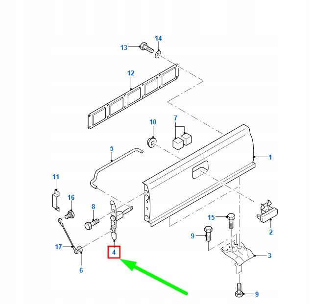 фото №1, Ford ranger mk3 задняя дверь правый lock assy 1454165 6m34-j43400-ac original