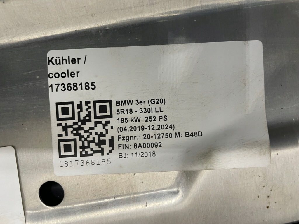 фото №16, Pas передний радиатор замки электропроводка bmw 3 g20 g21 330ix 252 ps