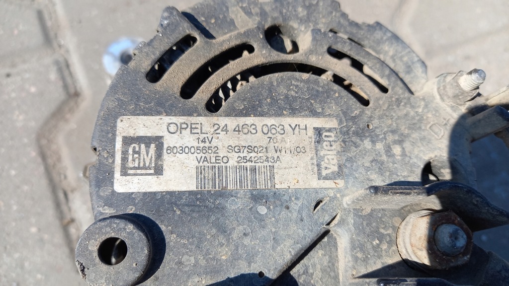 Генератор opel astra g 1.6b 24 463 063 yh Недорого