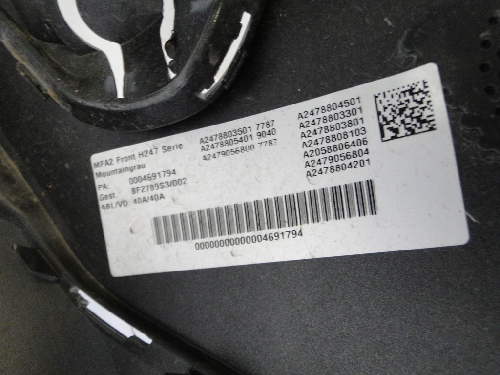 фото №13, Mercedes gla h247 247 бампер передній pts звичайний