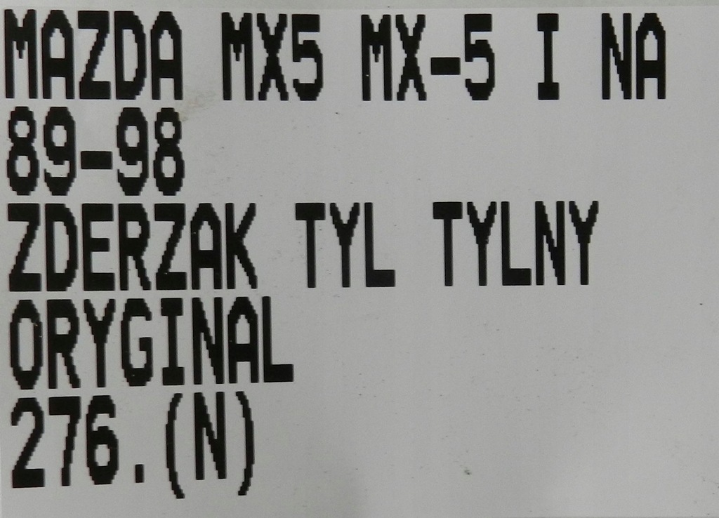 фото №13, Бампер задня задній mazda mx5 mx-5 i na miata 89-98 kompletny