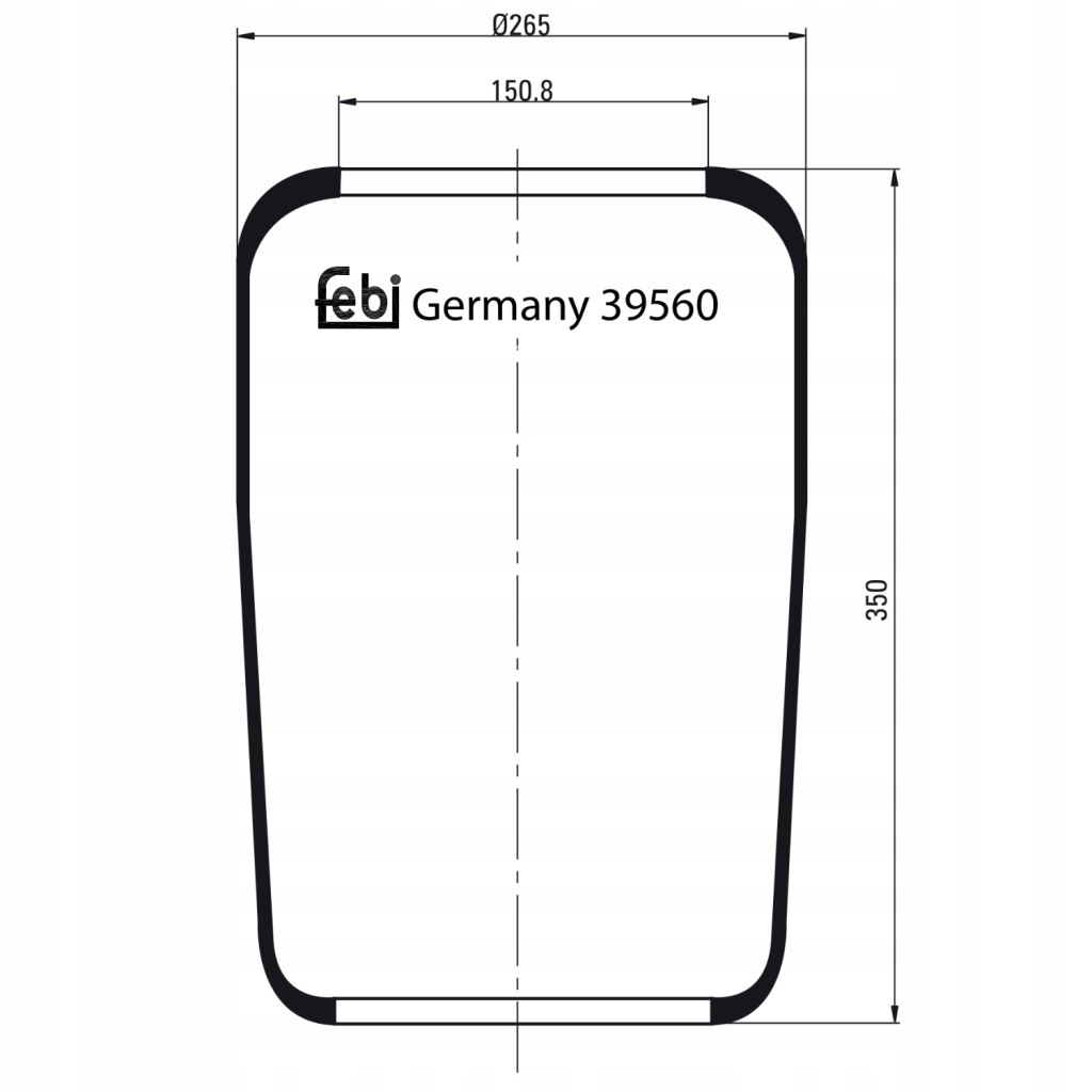 Купити Febi пневмоподушка підвіска пневматичний truck 39560