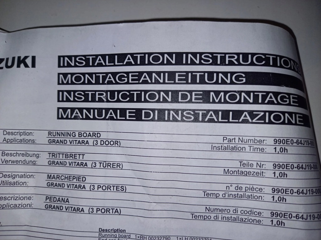 фото №9, Suzuki grand vitara ii пороги пороги nowe комплект