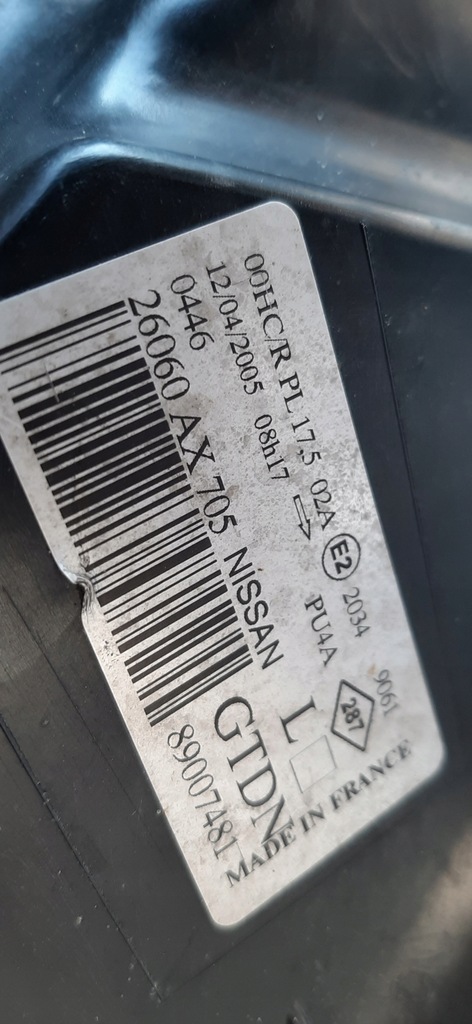 фото №10, Nissan micra k12 лампа левый перед 26060-ax705