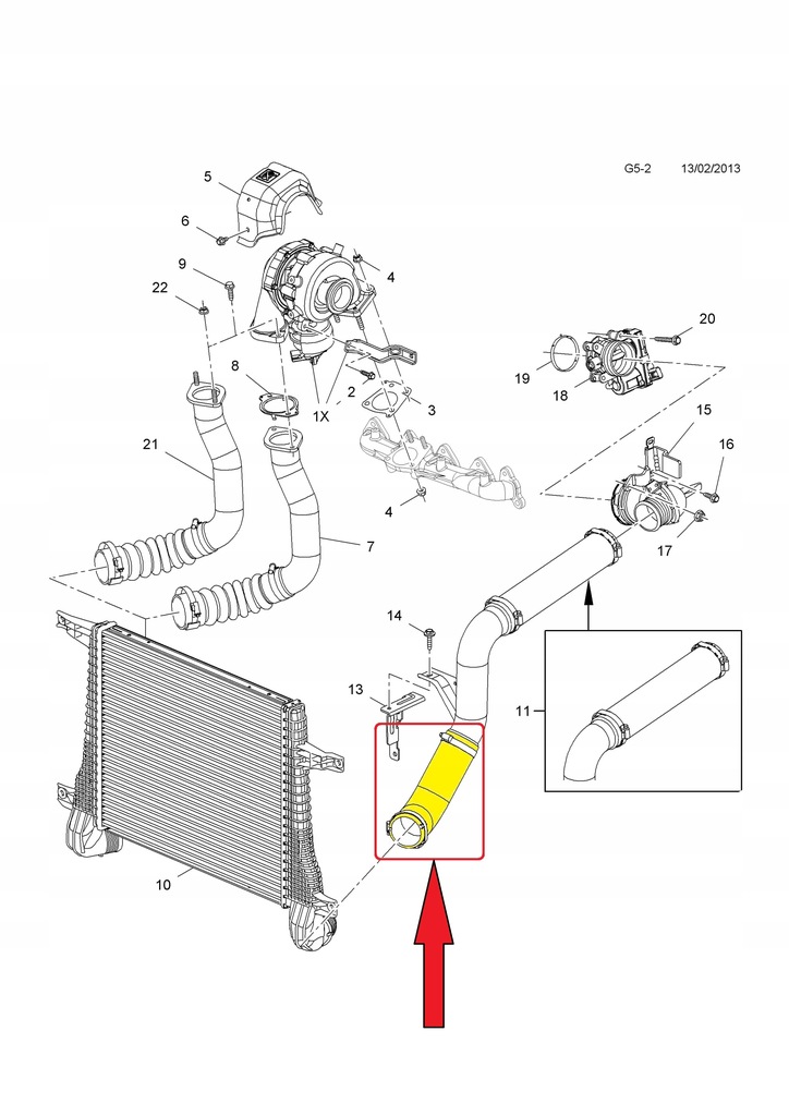 фото №7, Труба wąż turbo турбіни chevrolet captiva 2.2 d