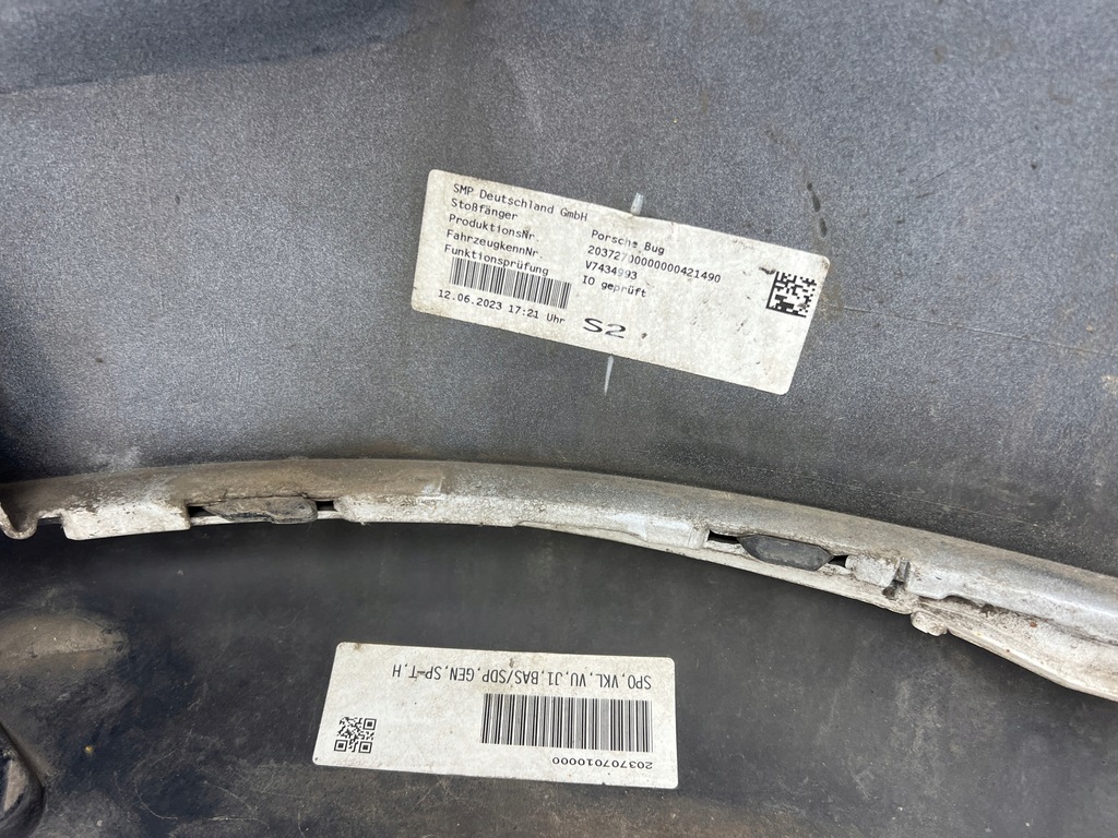 фото №10, Porsche taycan 9j turbo s бампер передній перед pdc оригінал oem 19-