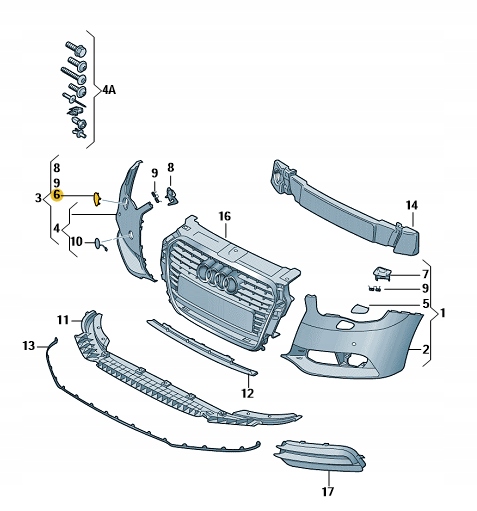 фото №1, Накладка заглушка форсунка омивача фари audi a1 przedlift права