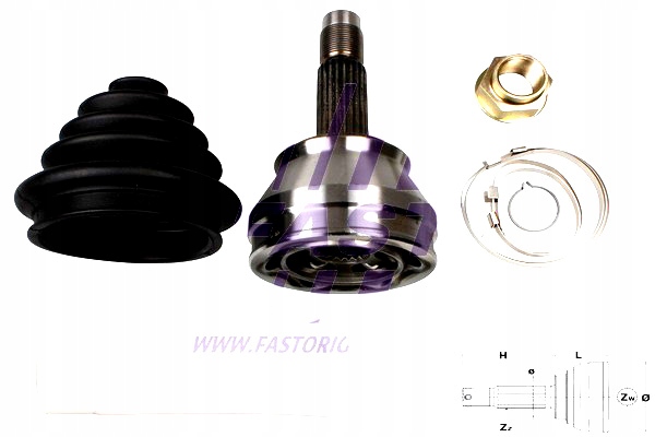 фото №2, Fast ft25054k набор шарнир, wał приводной