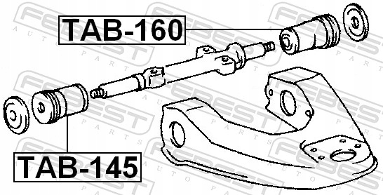 фото №15, Втулка важеля верхнього перед febest tab-160