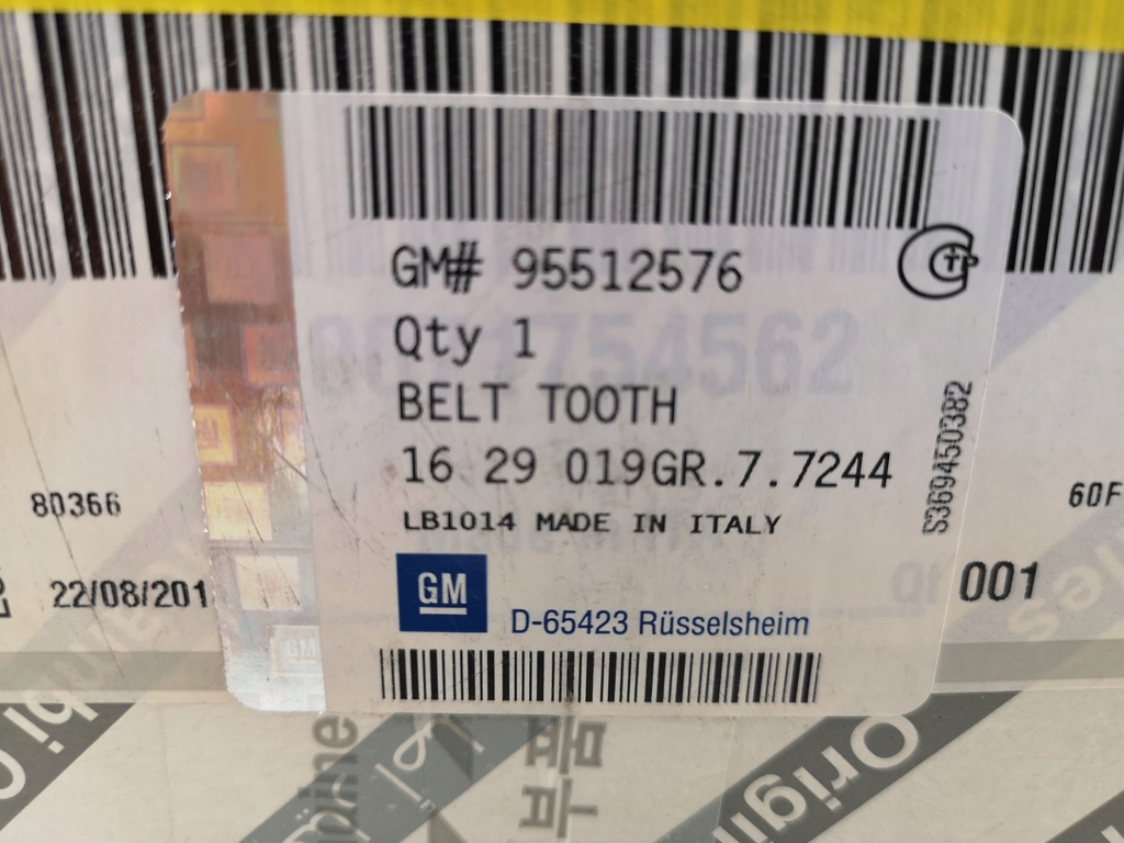 фото №9, Набір розподільного валу opel combo d 12-18 1.6 cdti 95512576