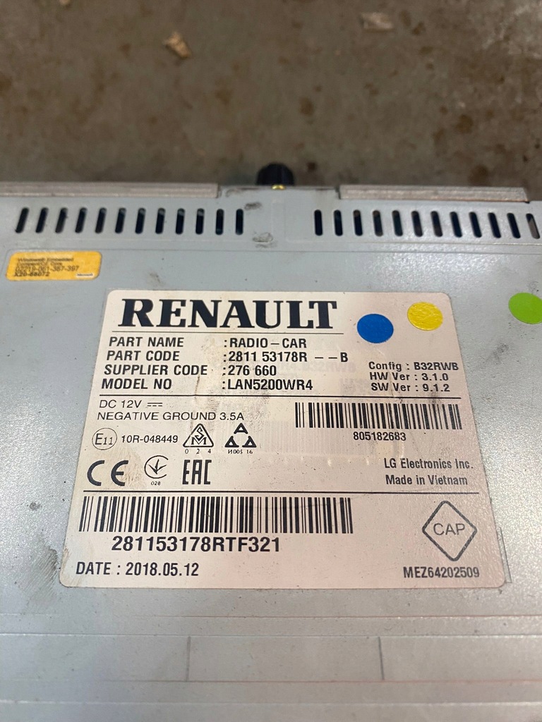 фото №4, Renault captur радио навигация 281153178r