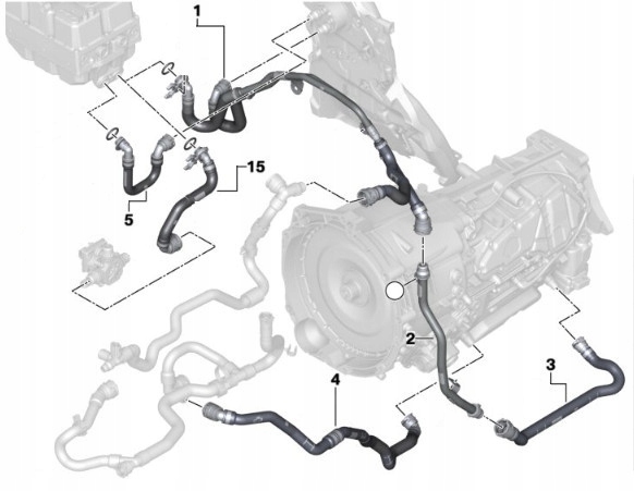 Bmw x5 g05 x6 g06 x7 g07 lci b58 пабтрубок  воды жидкость радиатора коробки передач Киев