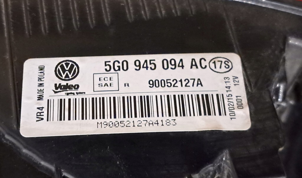 Vw golf vii лампа w кришка правий задня x89 Недорого