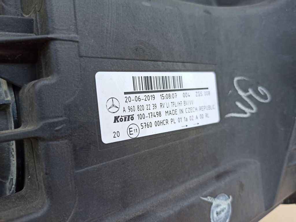 фото №13, Mercedes arocs фара лівий лампа a9608202239