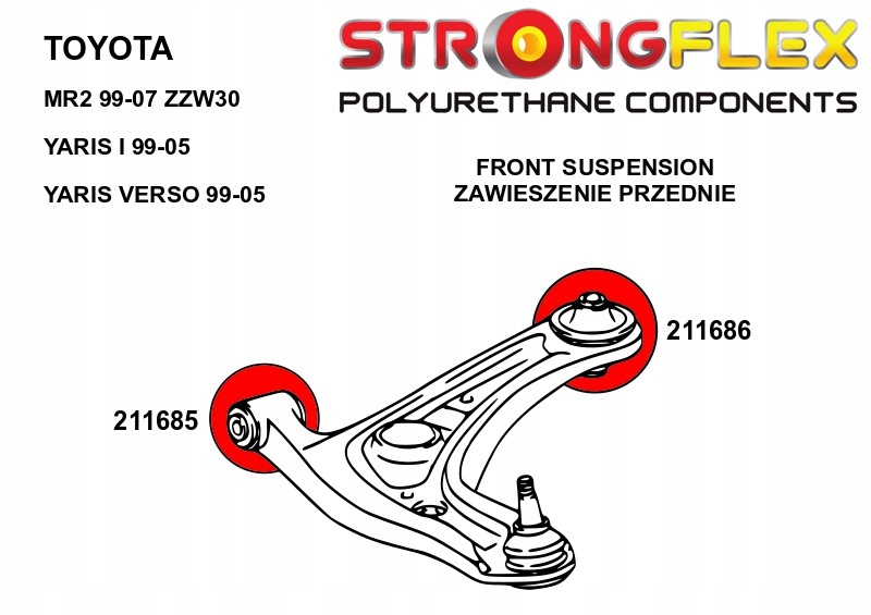 фото №2, 211685b - втулка рычага передний передняя strongflex