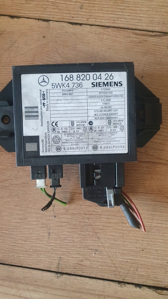 фото №1, Модуль иммобилайзер 1688200426 mercedes a class w168