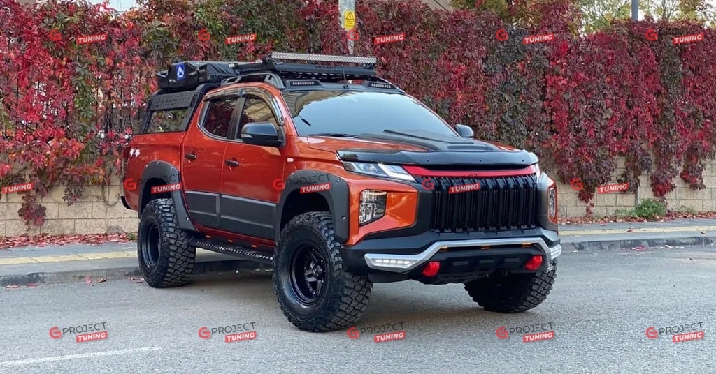 фото №13, Захист капот вітровик do mitsubishi l200 kj, kk, kl 2019- чорний mat