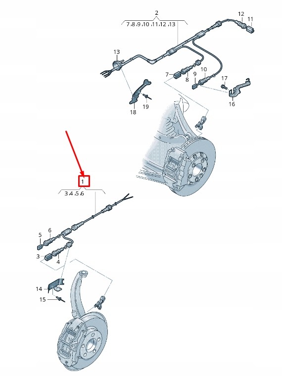 фото №8, Audi q8 4mn передняя часть left abs wheel speed датчик проводка harness 4m0972251d