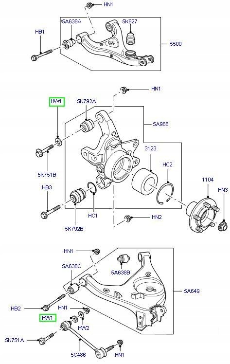 фото №3, Подкладка болты рычага задняя range rover l322 rgi000012 оригинал land rover