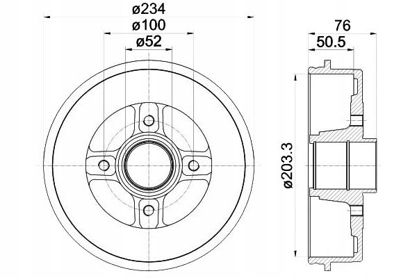 фото №5, Барабан ham. renault t. clio/ megane/ thalia/ twingo 96- bez підшипник textar 9