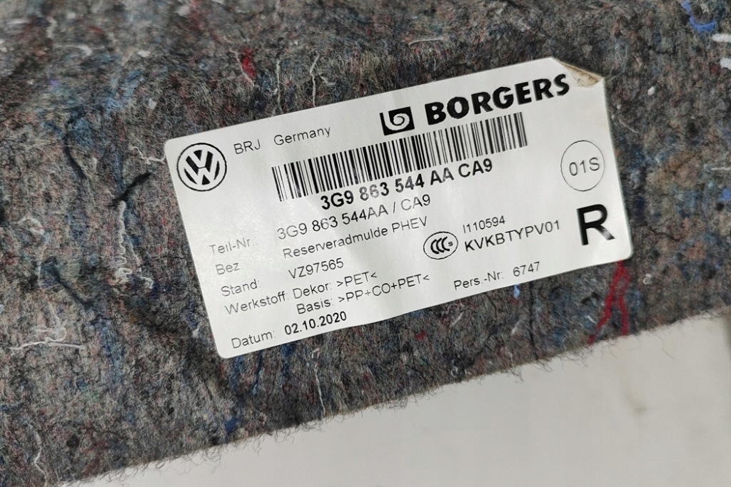 фото №5, Volkswagen passat b8 коврик багажника 3g9863544aa 2021 25206197