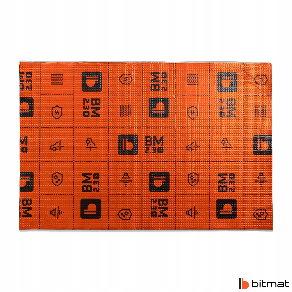 Купити Мат шумоізоляційна бутилова з алюміній bm 2,3s 2,3mm 75x50cm profesjonalna