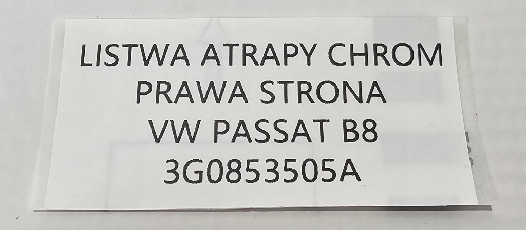 Оригінал  молдинг бампера правий перед хром volkswagen passat b8 - 3g0853505a Київ