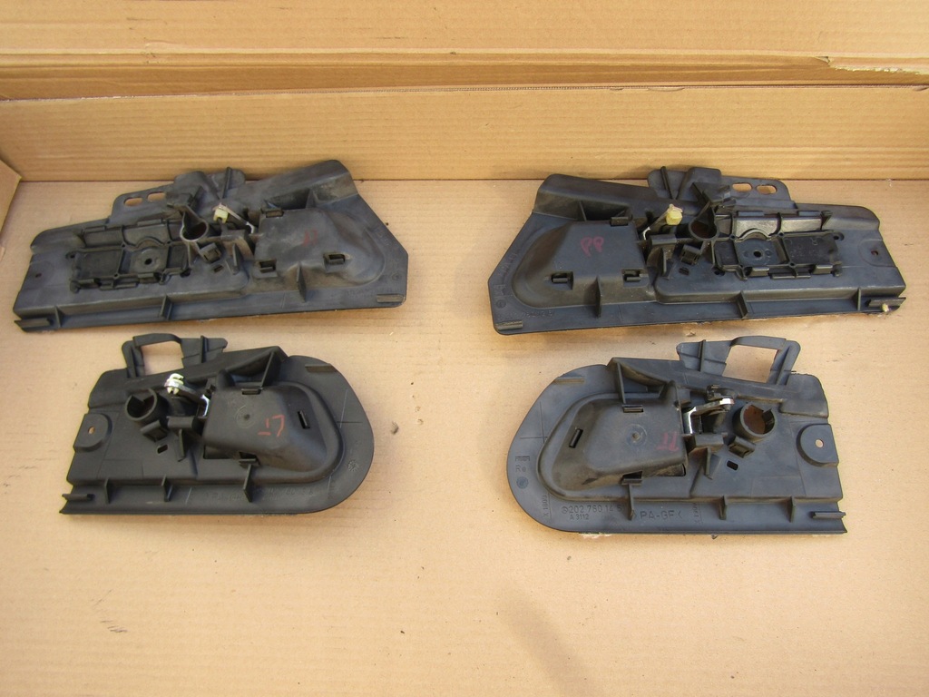 фото №7, +e1 mercedes w202 хром ручка внутрішня двері kpl 4szt + захист чорні