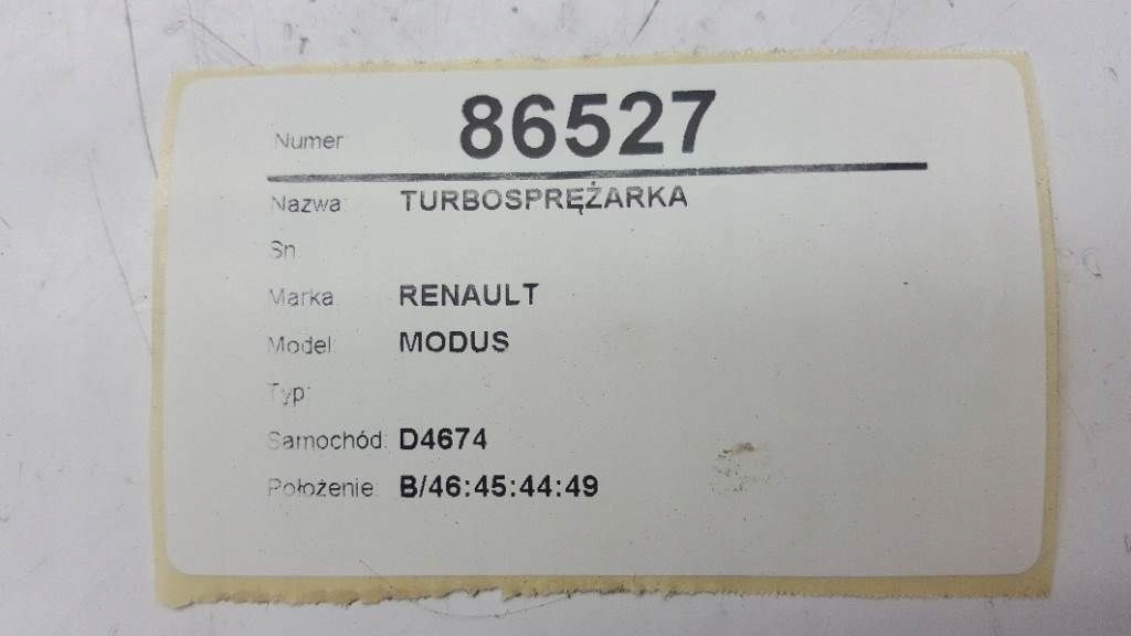 фото №7, Турбонагнетатель renault modus 1.5 dci 2005 409830