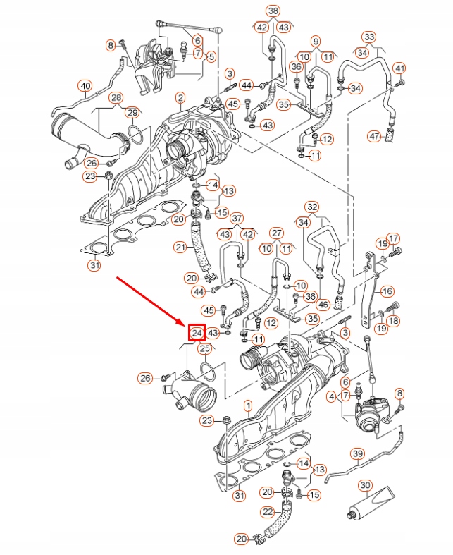 фото №10, Audi rs7 sportback 4g8 left сторона впуск шланг 079129571q
