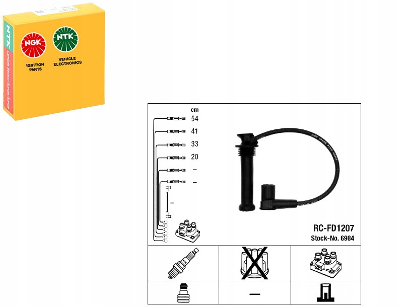фото №1, Дроти запалювання ford ngk