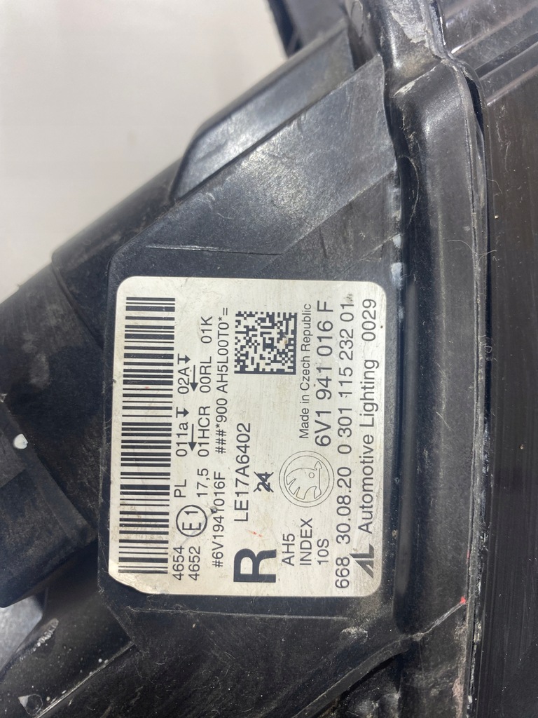 фото №16, Фара лампа правая перед skoda fabia iii lift