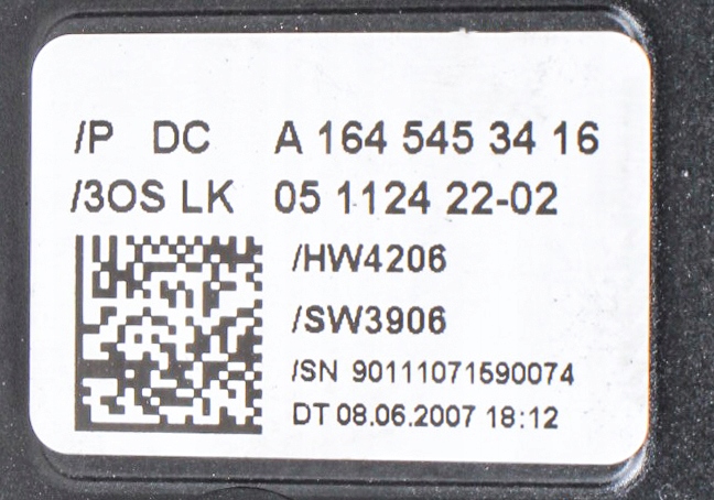 Датчик kąta повороту mercedes-benz ml w164 gl x164 clasa r w251 a1645453416 Зі Шроту