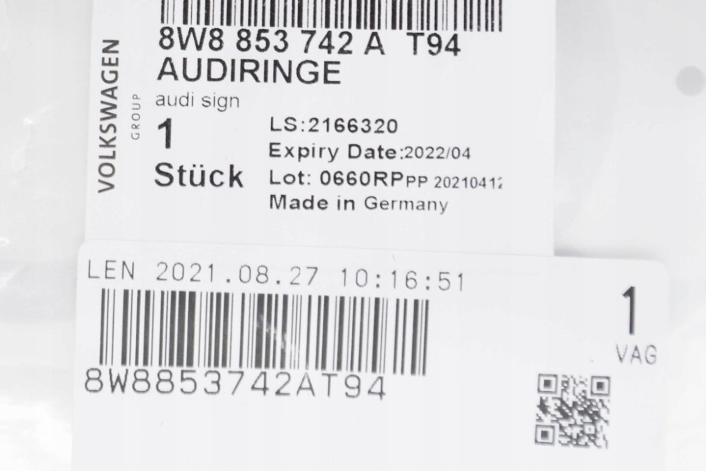 фото №6, Audi a5 sportback 8w6 эмблема задний новый оригинальный 8w8853742at94