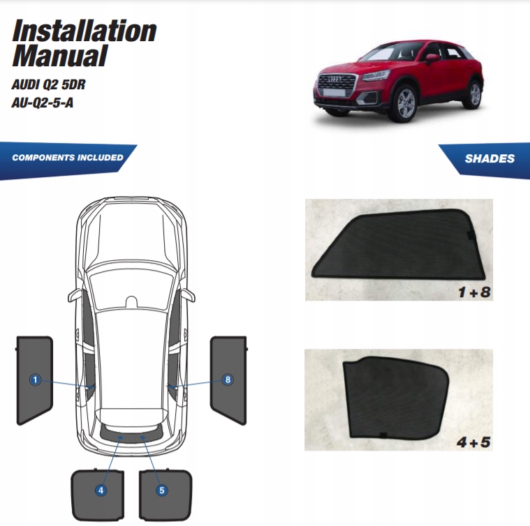 фото №15, Шторки сонцезахисні audi q2 2016- захист шторка сонцезахисні