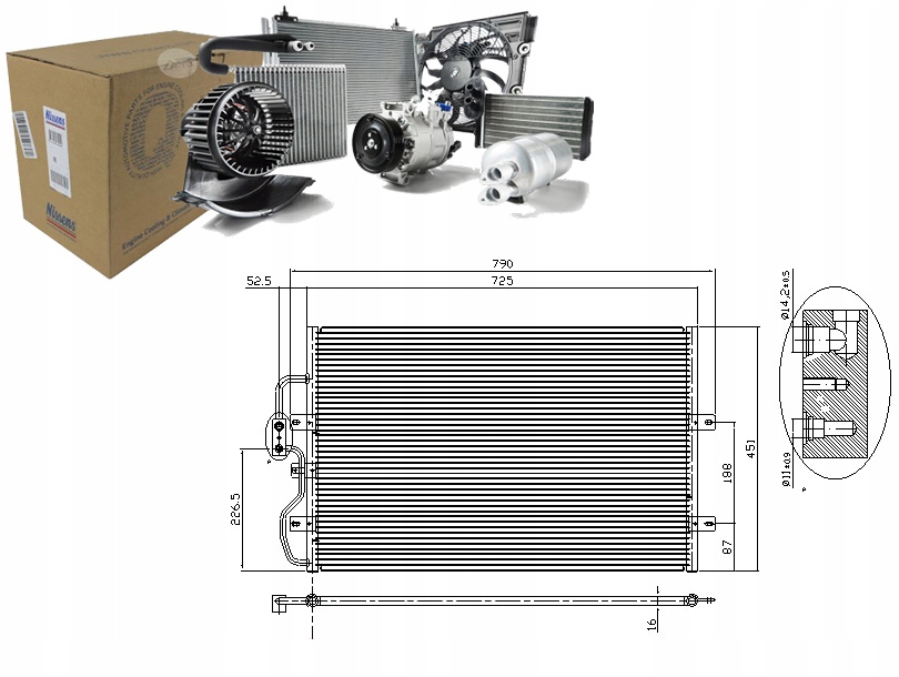 фото №1, Конденсатор радіатор кондиціонера [nissens]