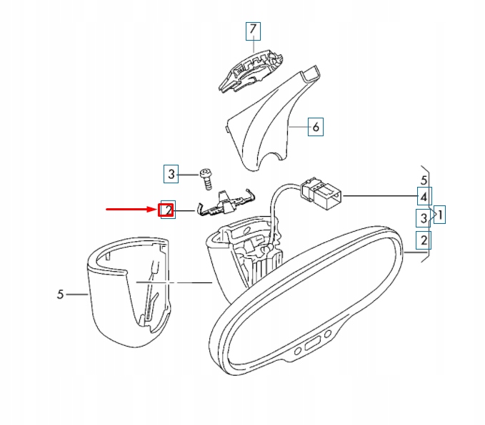 фото №3, Audi r8 42 interior mirror spring clip 8s0857945