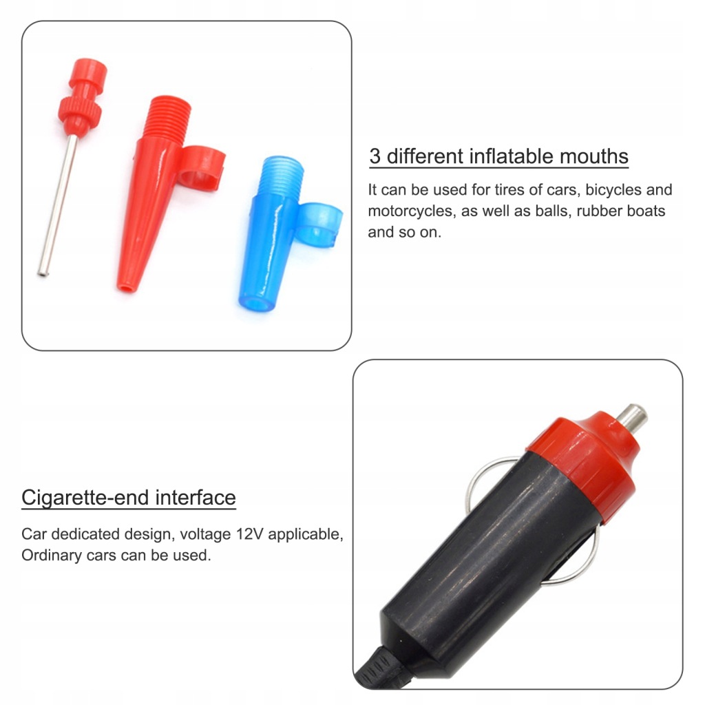 фото №9, Nowa przenośna mini 300ssi 12 v inflator inflator насос mini electric yu