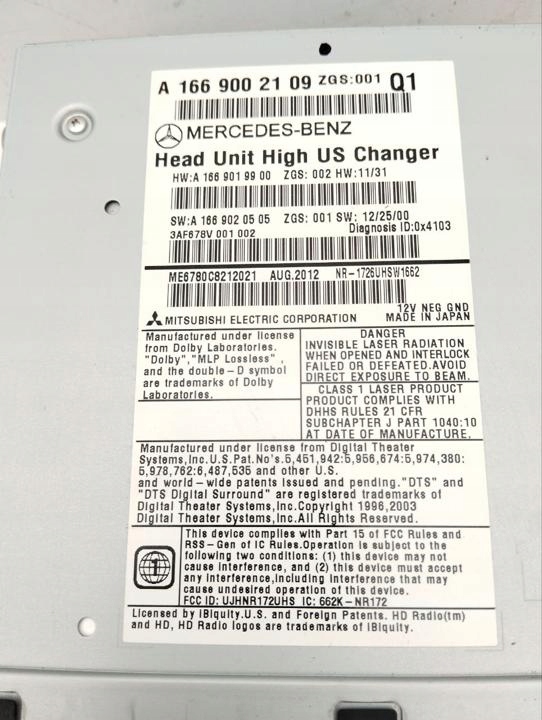 фото №10, Радио навигация a1669002109 mercedes x166 w166 w292